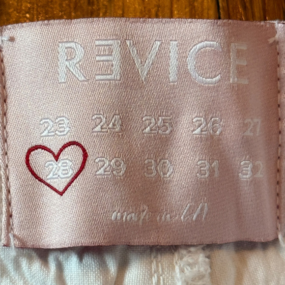 REVICE Cutout Flare 70s Retro Jeans White Avalon Size 28 - Picture 11 of 12